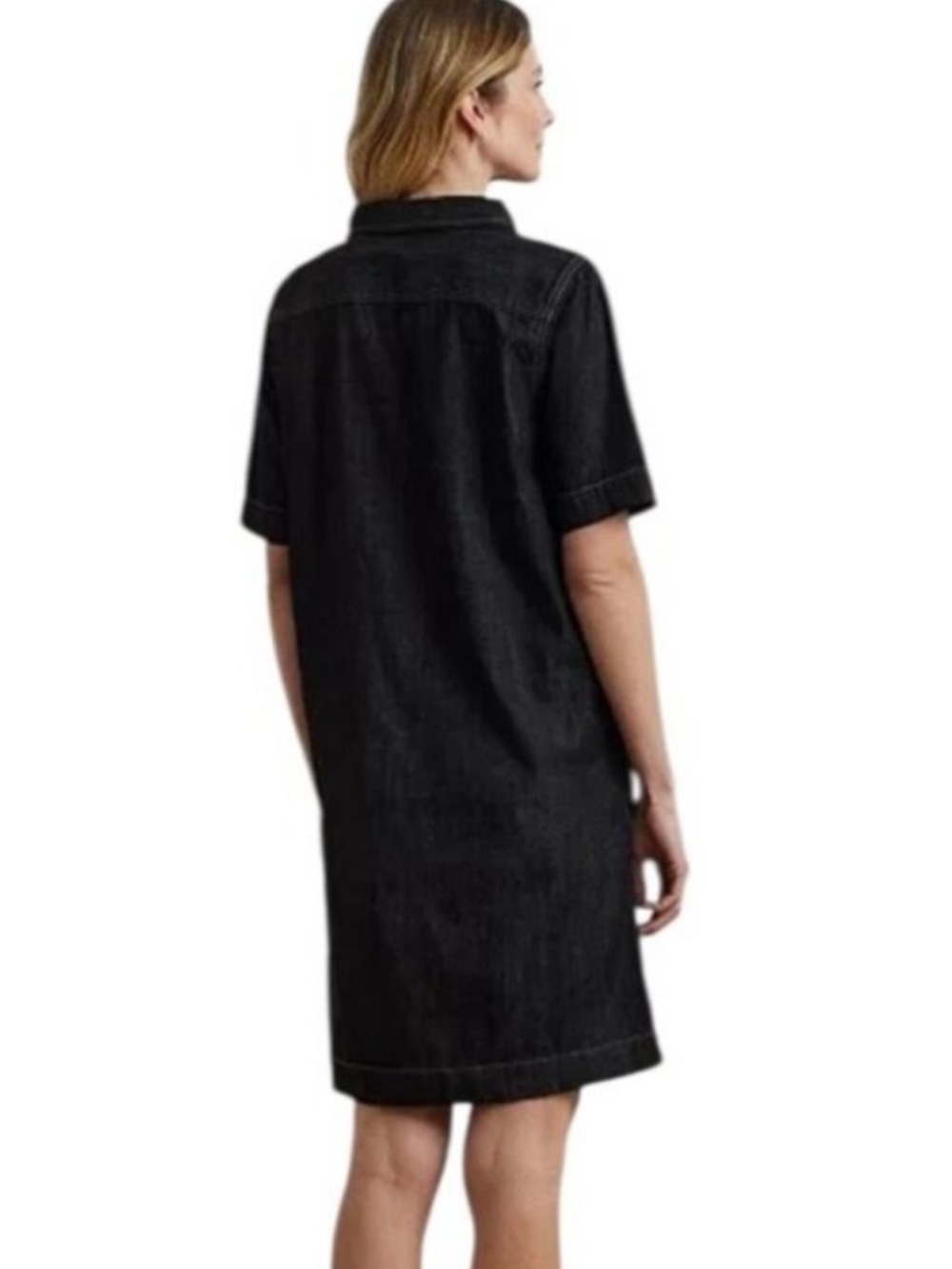 NWT Lauren Ralph Lauren Denim Shirt Dress Dark Navy Jones Street Wash Size M - Picture 5 of 14